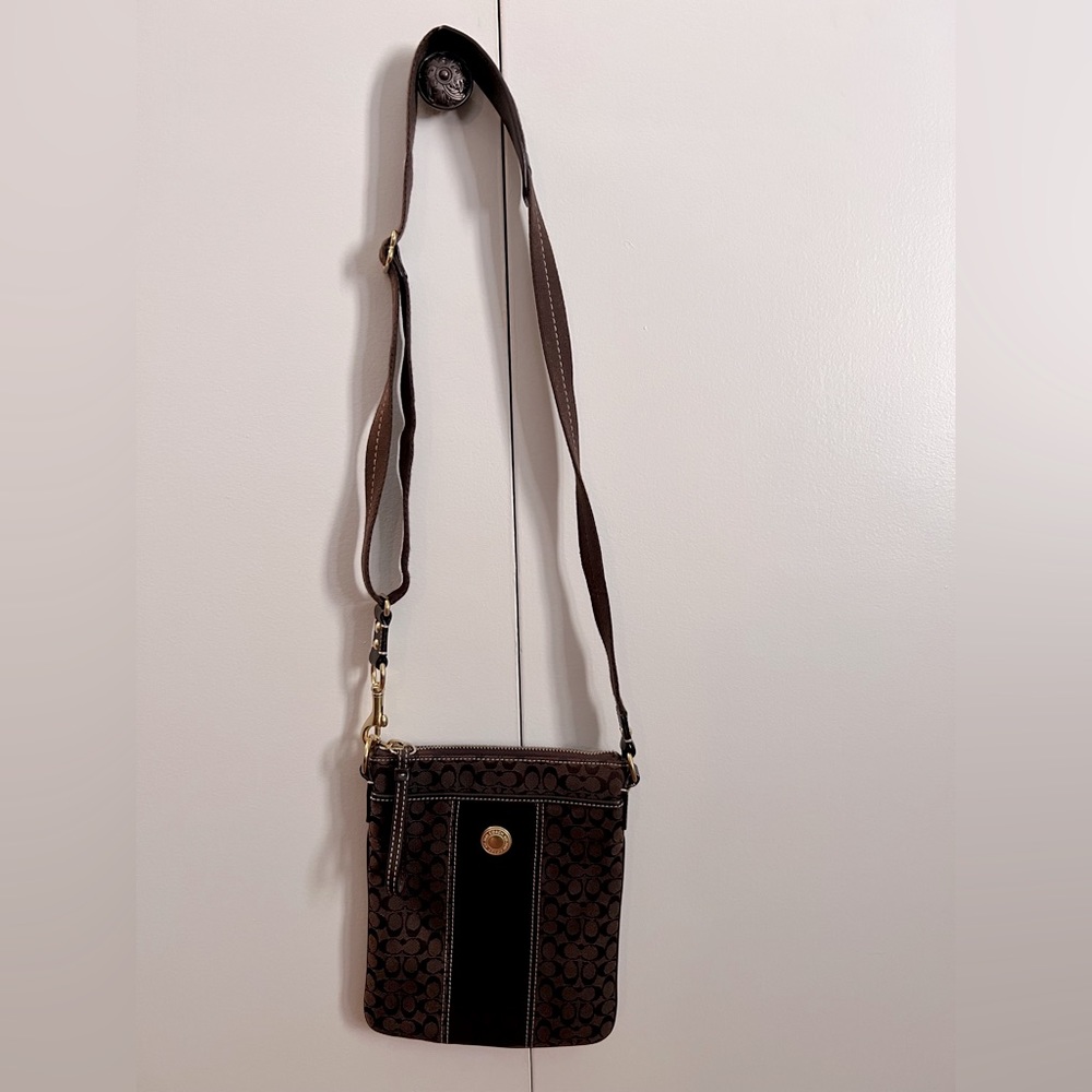 Coach Brown Signature Crossbody Bag